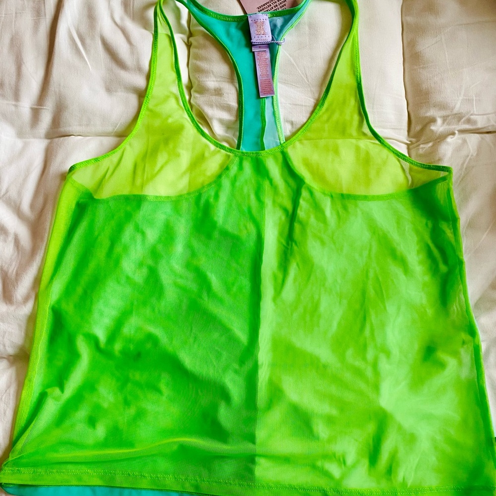 Brat Green Mesh Tank Top